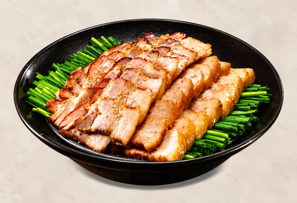 Bossam — boiled pork belly for leaf wraps